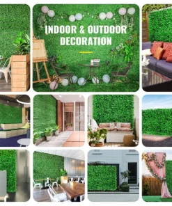Alternative view of Mur Végétal Artificiel Vert UV 60x40cm MAZARA – Pack de 10 Panneaux