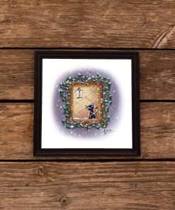 Alternative view of Le chat à la fenêtre – AFFICHE 20×20 cm