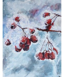 Alternative view of L&rsquo;églantine gelée – ACRYLIQUE ORIGINALE